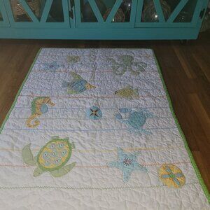 Pottery Barn Kids Under the Sea Toddler/Crib Quilt